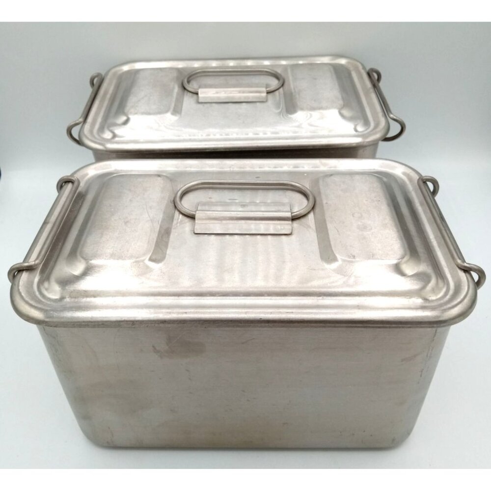 Nash Metalware Steam Pans Locking Lids Vintage Restaurant Ware 64 Oz Set of 2